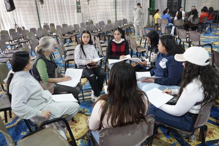 Youth having Bible Study